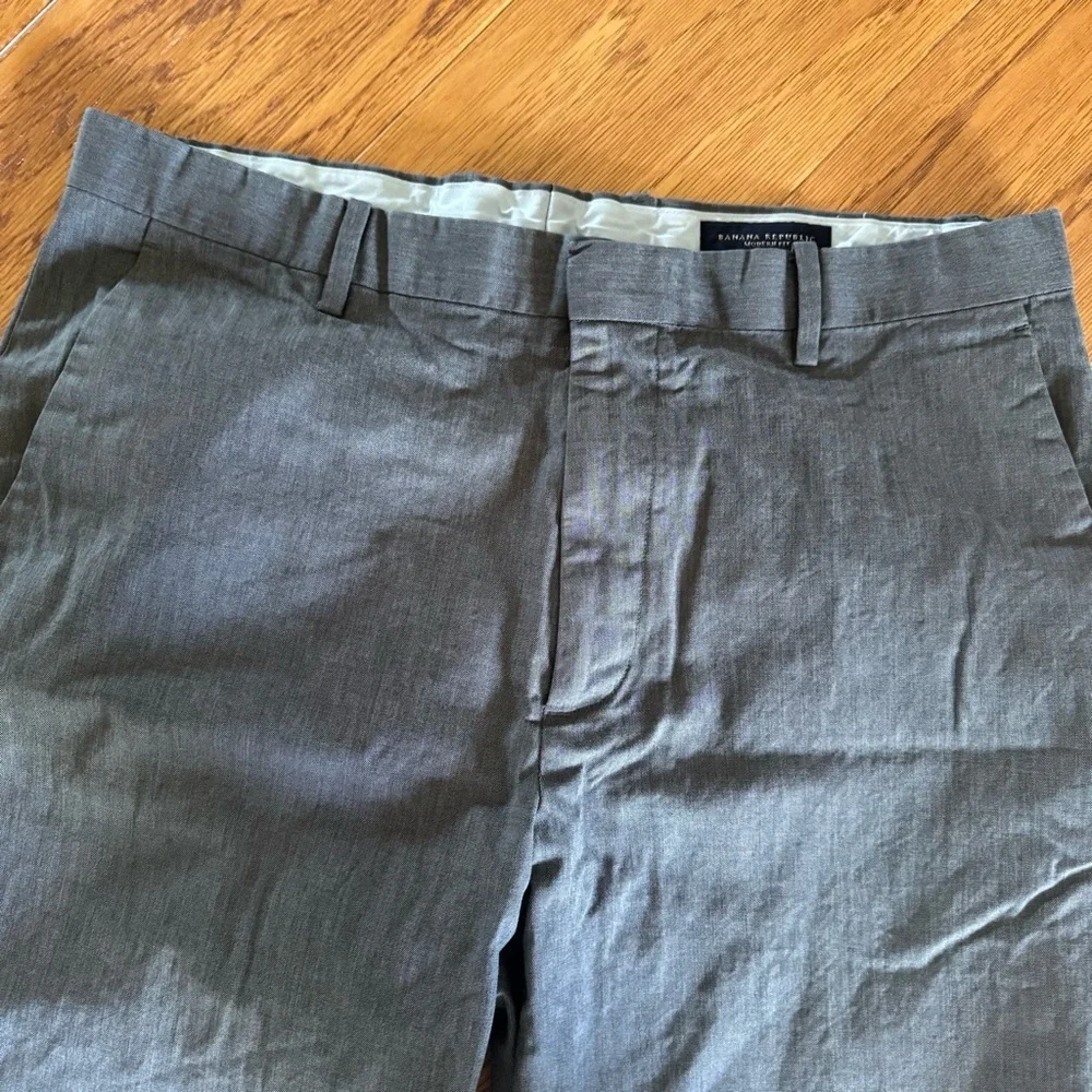 Banana Republic Dress Pants Mens 35x30 Gray Grey Chino Charcoal Classic Fit Golf